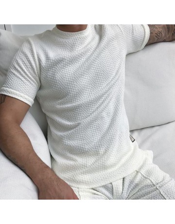 Textured Fabric Short-sleeved T-shirt
