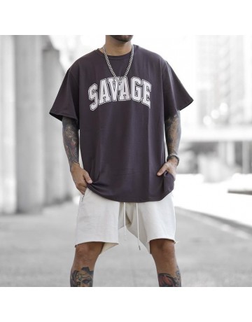 SAVAGE Print Short-sleeved T-shirt