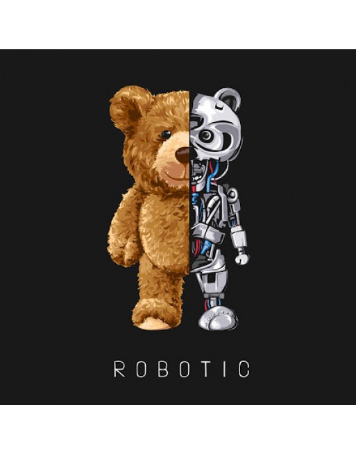 Robot Bear Short Sleeve T-shirt