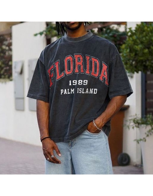 Retro Oversized FLORIDA Men's T-shirt