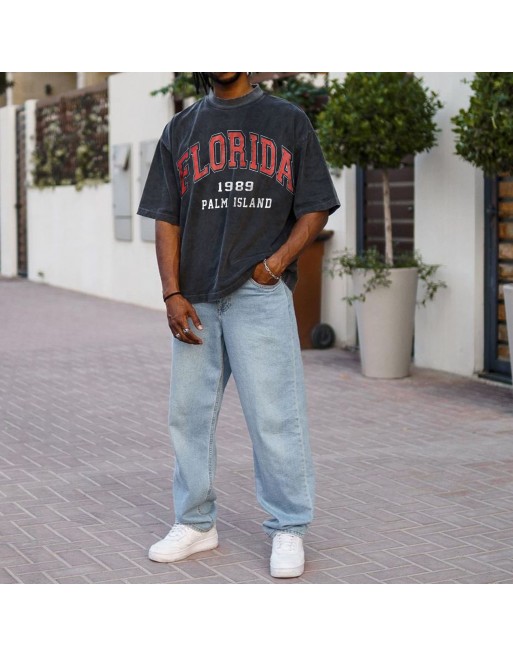 Retro Oversized FLORIDA Men's T-shirt