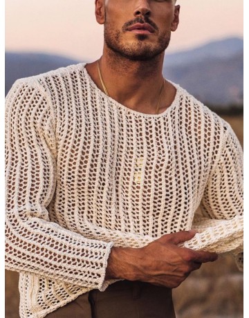 Men's Mesh Holiday Casual Sweater