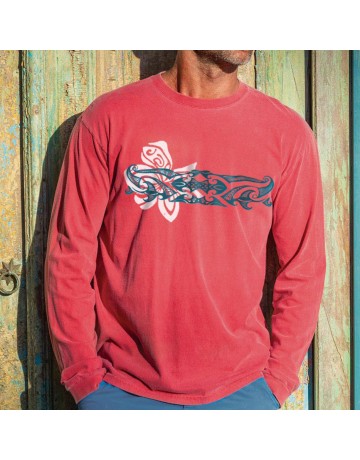 Nani Ekolu Paradise Red Classic Crewn Long Sleeve T-shirt