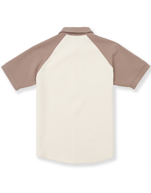 Colorblock Lapel Polo Shirt