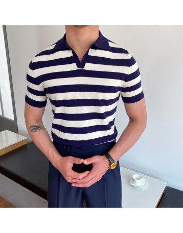 Men's Casual Knit Polo Shirt