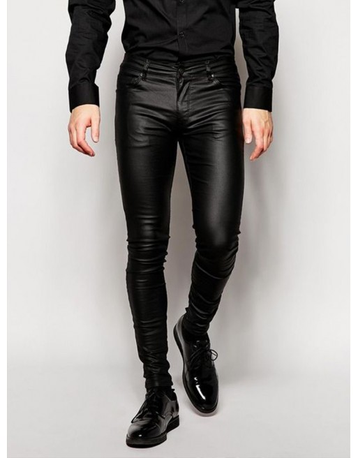 Personalized Rock Skinny Matte Leather Pants