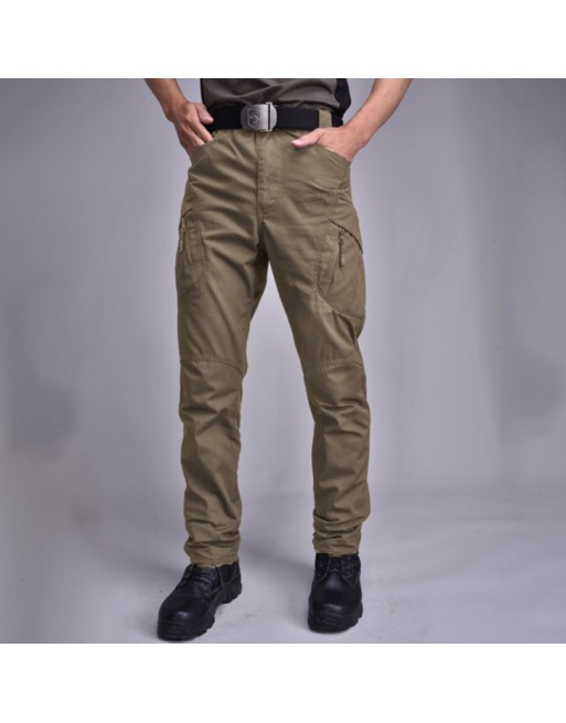 Men's Outdoor Tactical Plaid Fabric IX9 Trousers