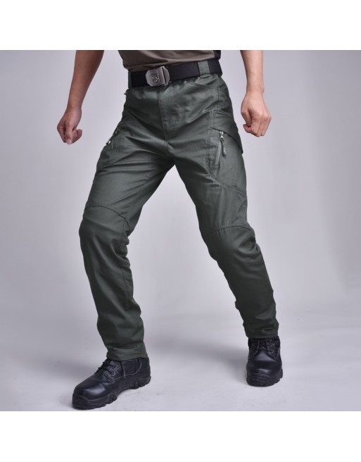 Men's Outdoor Tactical Plaid Fabric IX9 Trousers