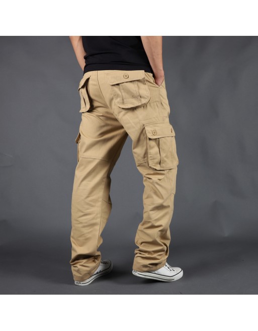 Men's Outdoor Cotton Cold-resistant Large Pocket Trousers