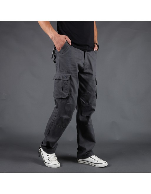 Men's Outdoor Cotton Cold-resistant Large Pocket Trousers